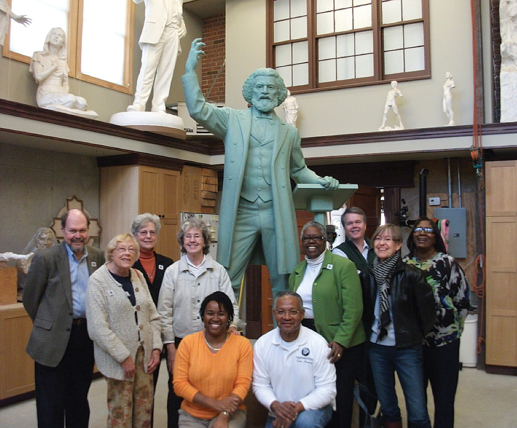 Frederick Douglass statue in clay